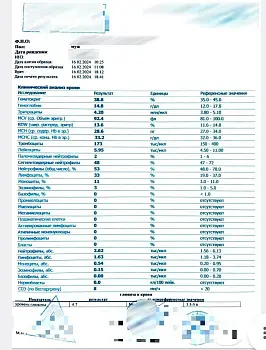 Купить общий анализ крови по форме 224 у в Москве.